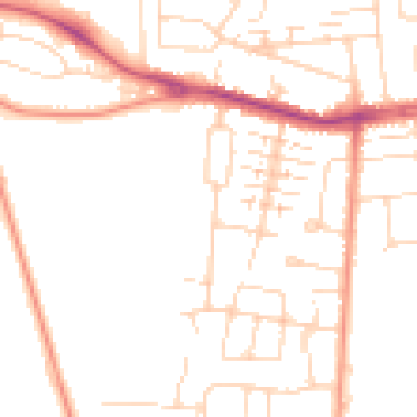 Daytime road noise heatmap for HU4 7QH