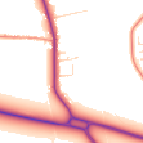 Daytime road noise heatmap for HU6 0AB