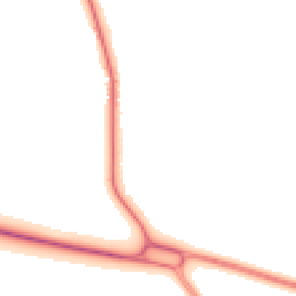 Night-time road noise heatmap for HU6 0AB