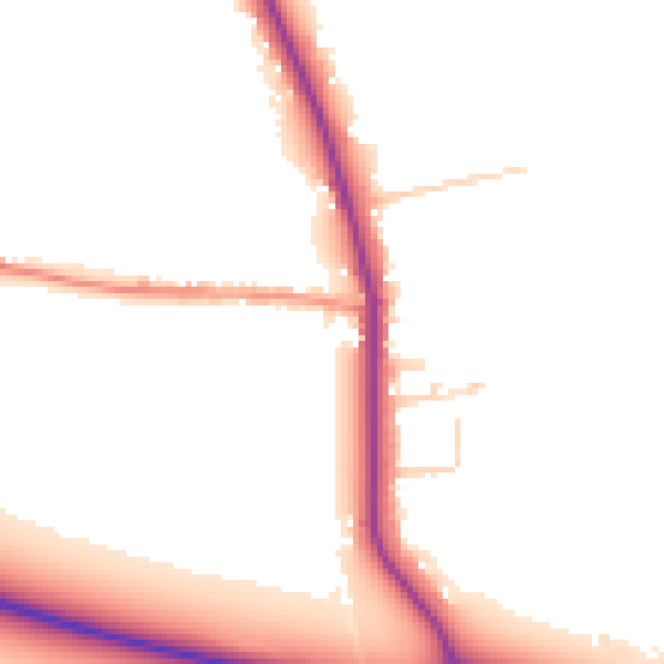 Daytime road noise heatmap for HU6 0AF