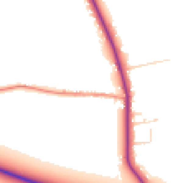 Daytime road noise heatmap for HU6 0AG