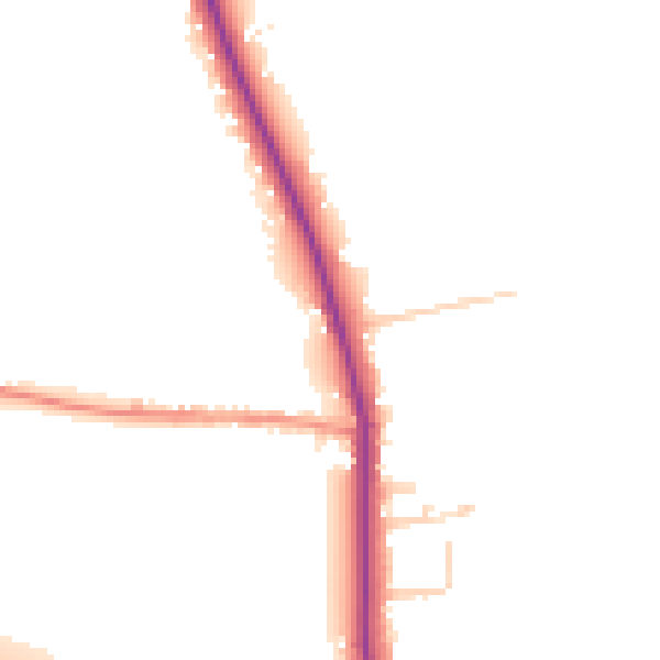 Daytime road noise heatmap for HU6 0AJ