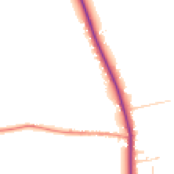 Daytime road noise heatmap for HU6 0AP