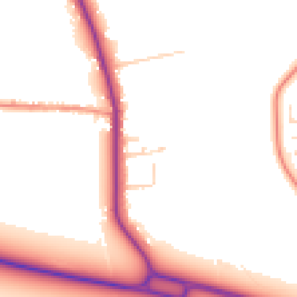 Daytime road noise heatmap for HU6 0AU