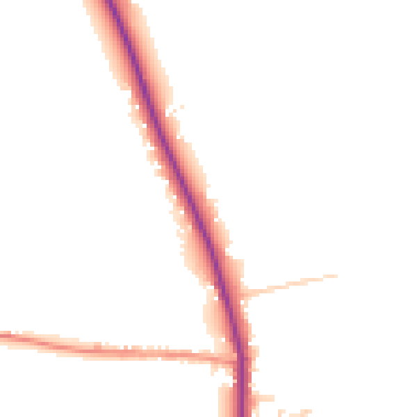 Daytime road noise heatmap for HU6 0AW