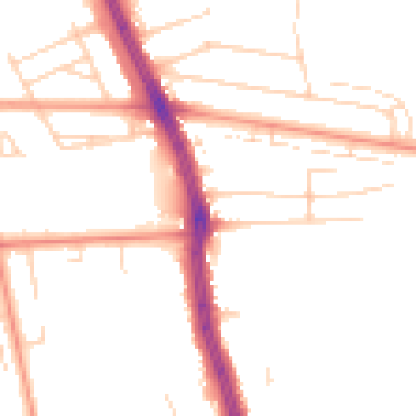 Daytime road noise heatmap for HU6 7HD