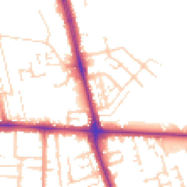 Daytime road noise heatmap for HU6 7LH