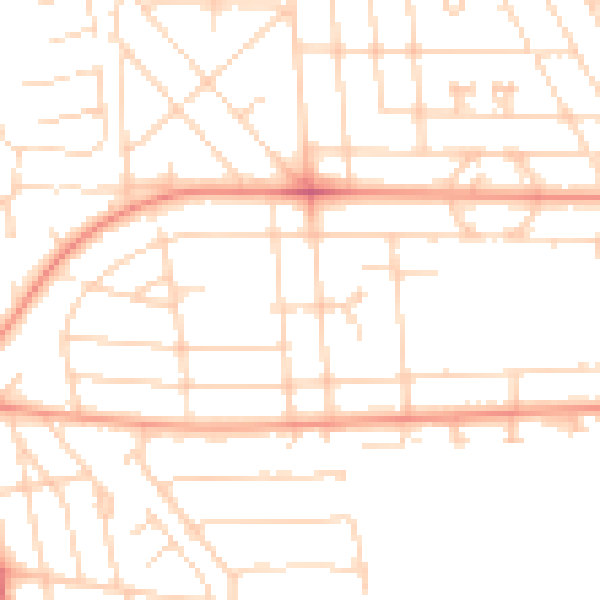 Daytime road noise heatmap for HU6 8EP