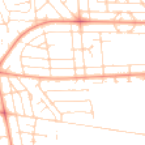 Daytime road noise heatmap for HU6 8EZ