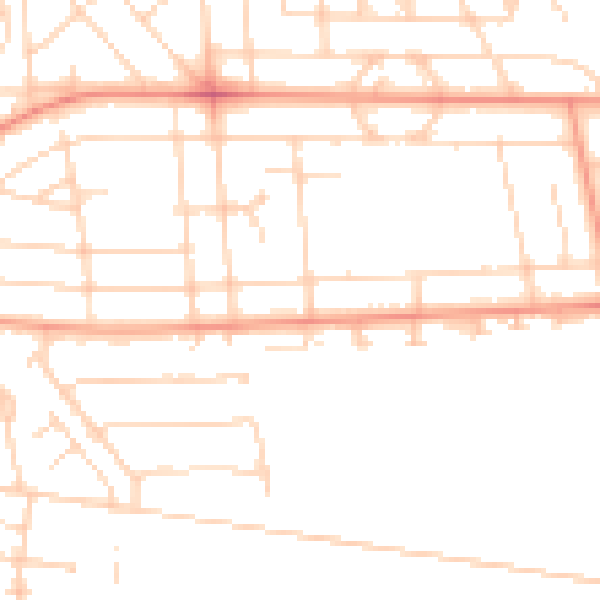 Daytime road noise heatmap for HU6 8HE
