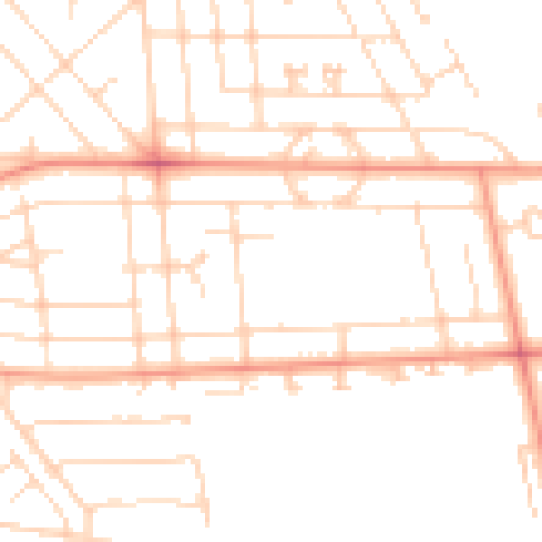 Daytime road noise heatmap for HU6 8HL
