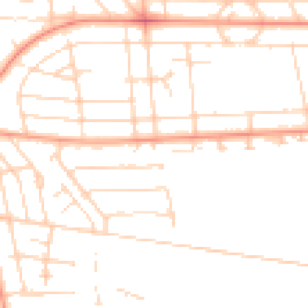 Daytime road noise heatmap for HU6 8LX