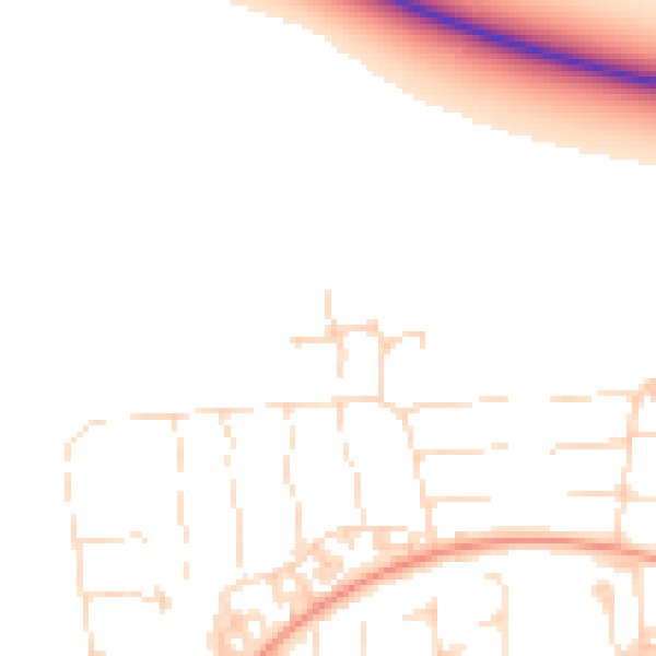 Daytime road noise heatmap for HU6 9FB