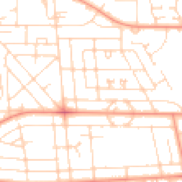 Daytime road noise heatmap for HU6 9JG
