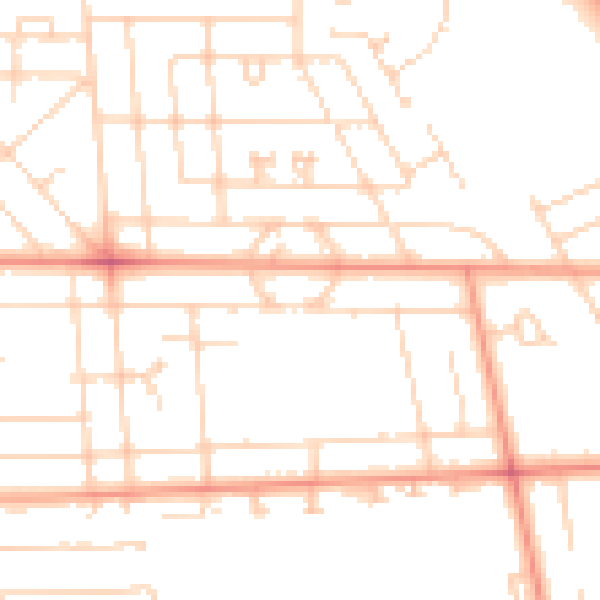 Daytime road noise heatmap for HU6 9PA