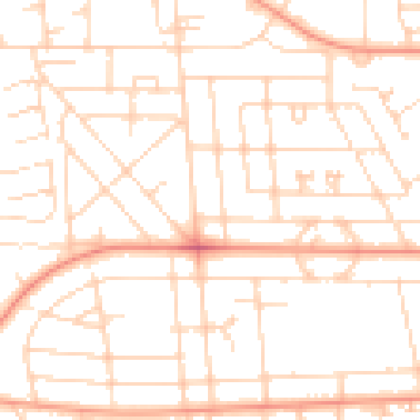 Daytime road noise heatmap for HU6 9PS