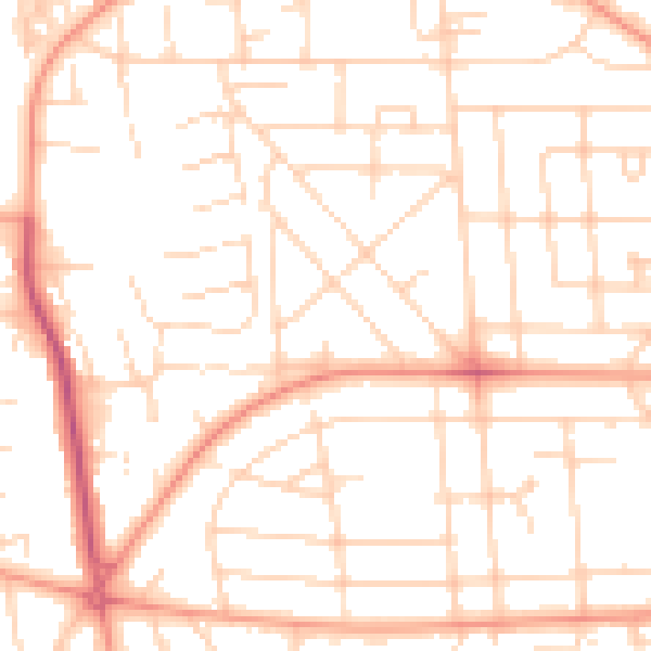 Daytime road noise heatmap for HU6 9QF