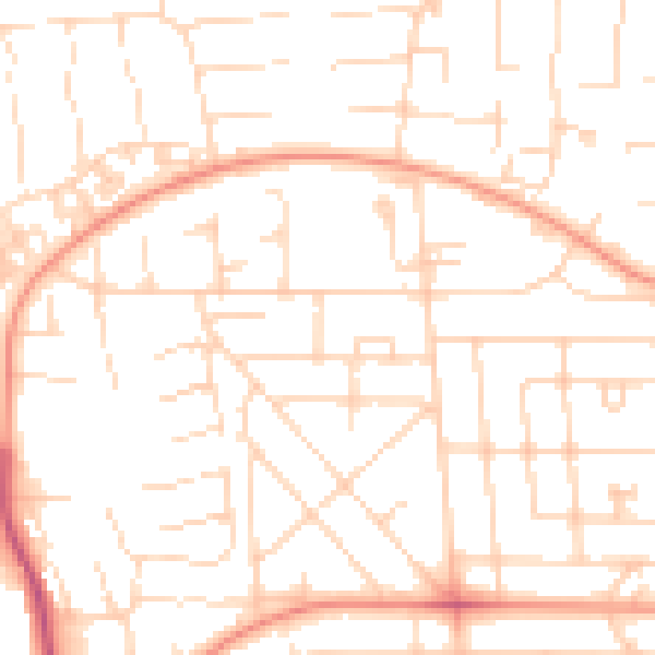 Daytime road noise heatmap for HU6 9QR