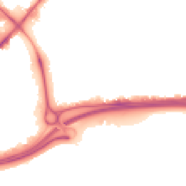 Night-time road noise heatmap for HU9 1AP