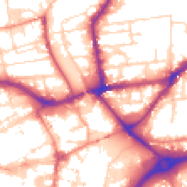 Daytime road noise heatmap for HU9 1AS