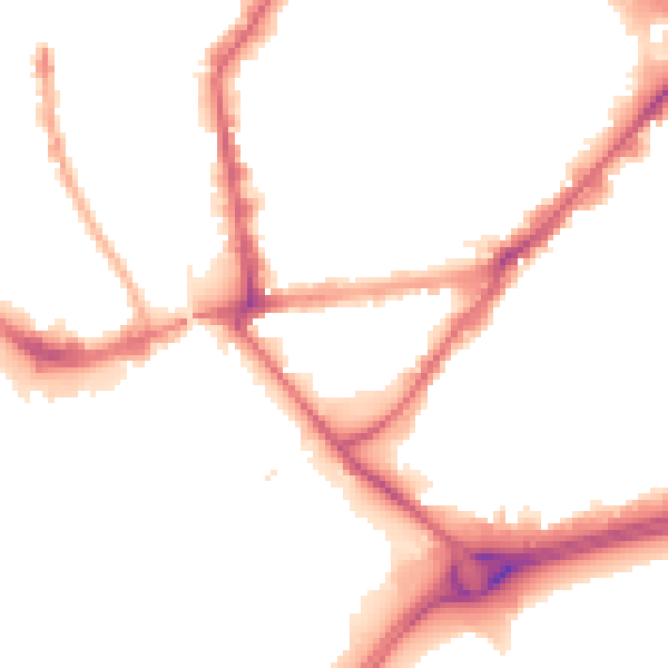 Night-time road noise heatmap for HU9 1BA