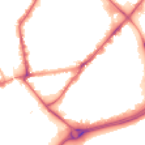 Night-time road noise heatmap for HU9 1BL