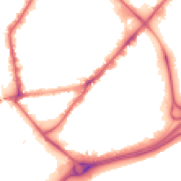 Night-time road noise heatmap for HU9 1DD