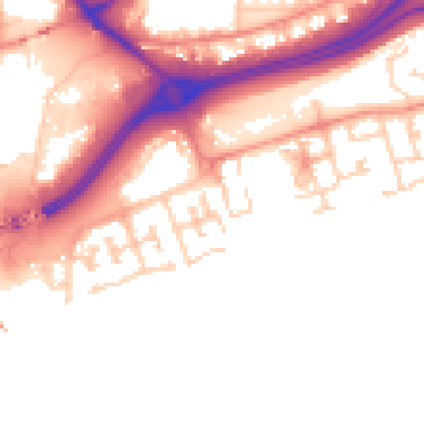 Daytime road noise heatmap for HU9 1HD