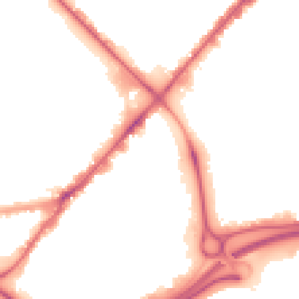 Night-time road noise heatmap for HU9 1JG