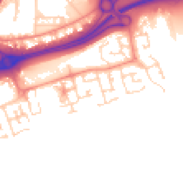 Daytime road noise heatmap for HU9 1PZ