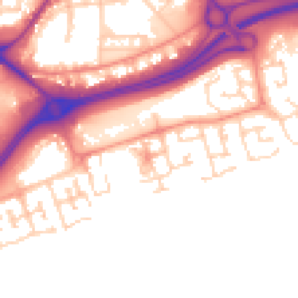 Daytime road noise heatmap for HU9 1QF
