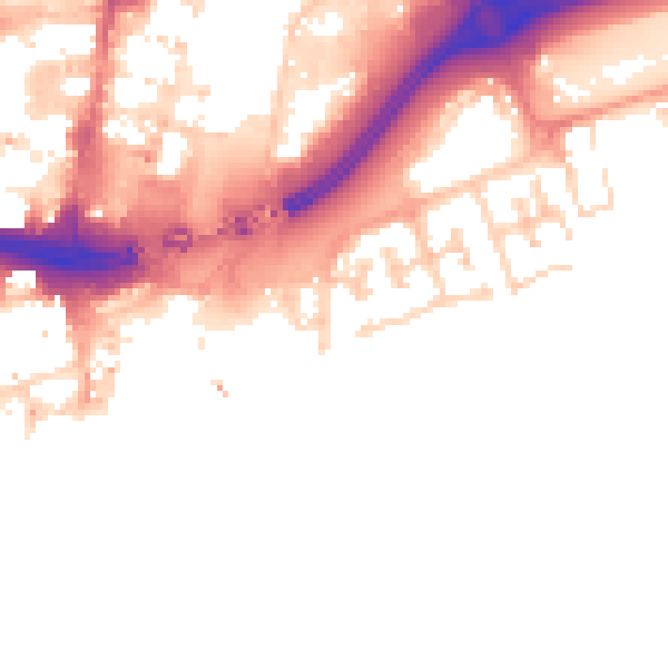 Daytime road noise heatmap for HU9 1UE