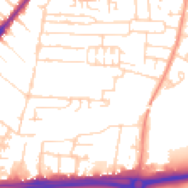 Daytime road noise heatmap for HU9 2RU