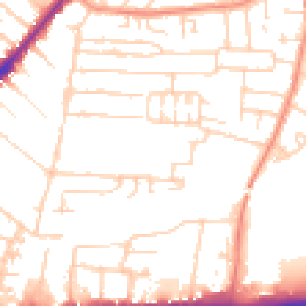 Daytime road noise heatmap for HU9 2SJ