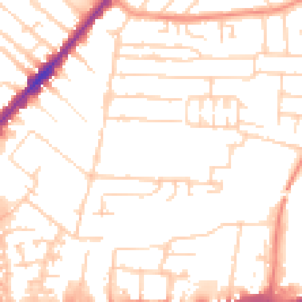 Daytime road noise heatmap for HU9 2UE