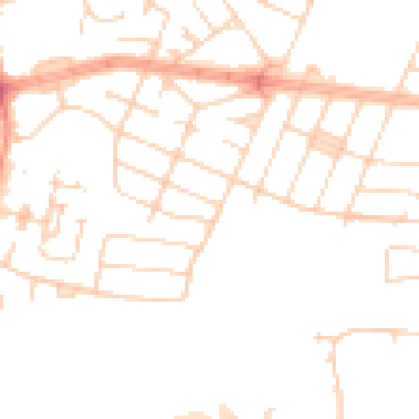 Daytime road noise heatmap for HU9 3AW