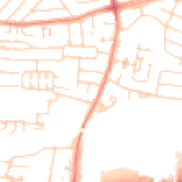 Daytime road noise heatmap for HU9 3UQ