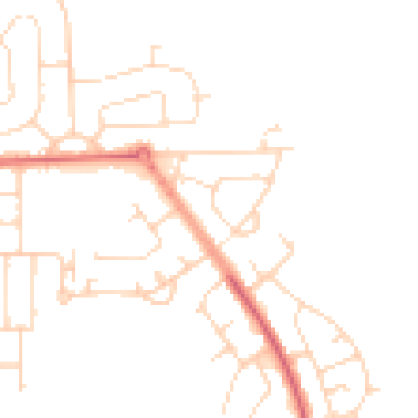 Daytime road noise heatmap for HU9 4LJ