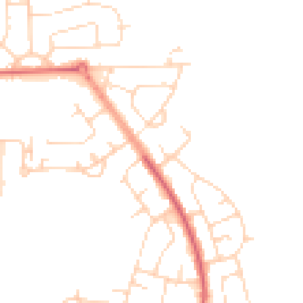 Daytime road noise heatmap for HU9 4LN