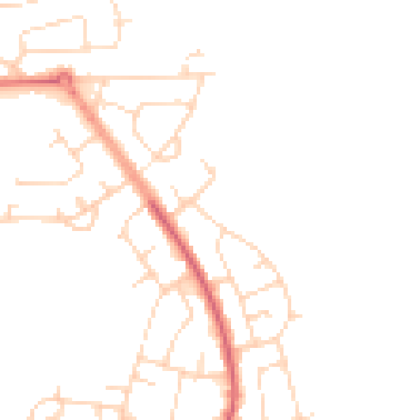 Daytime road noise heatmap for HU9 4NH