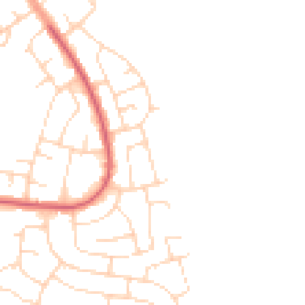 Daytime road noise heatmap for HU9 4NP