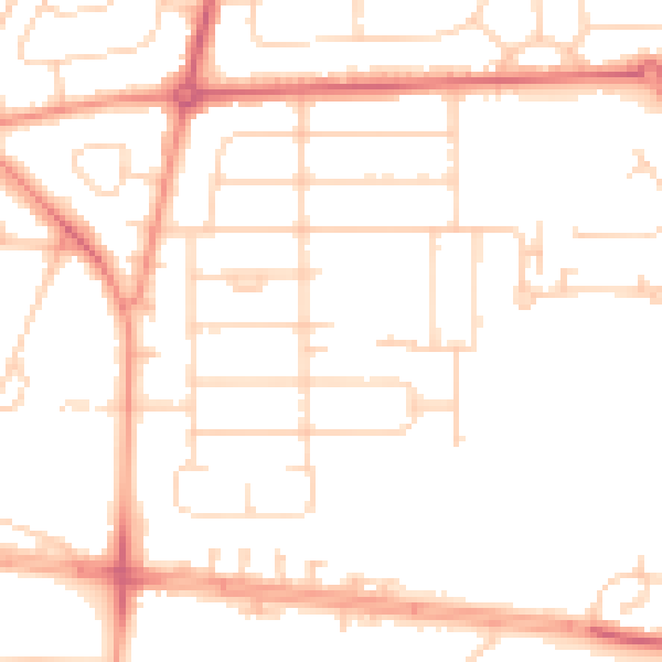 Daytime road noise heatmap for HU9 4PZ