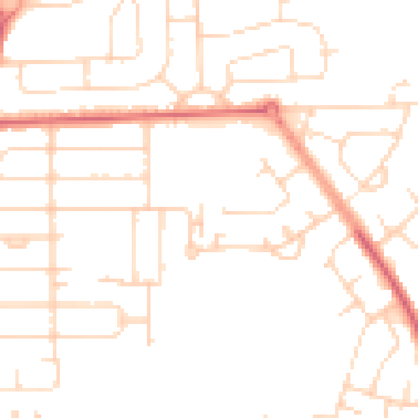 Daytime road noise heatmap for HU9 4QN