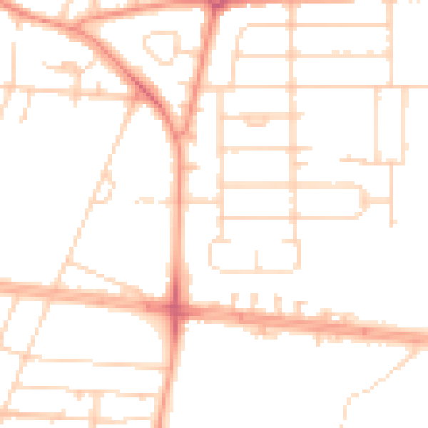 Daytime road noise heatmap for HU9 4QY