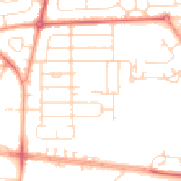 Daytime road noise heatmap for HU9 4RP