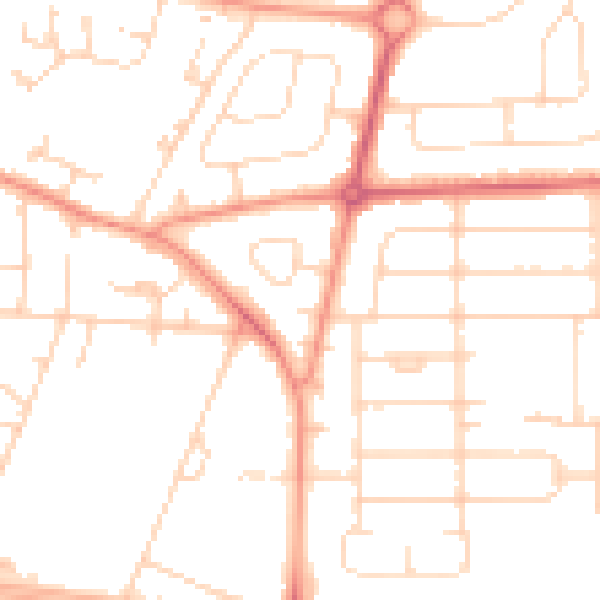Daytime road noise heatmap for HU9 4SD