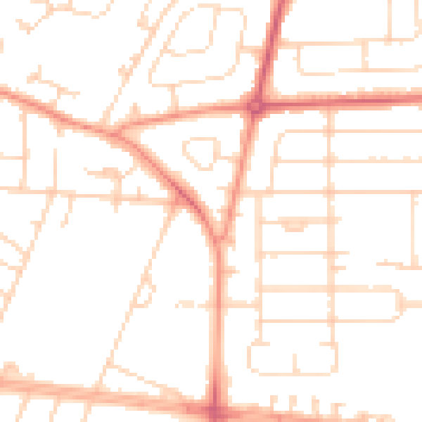 Daytime road noise heatmap for HU9 4SQ