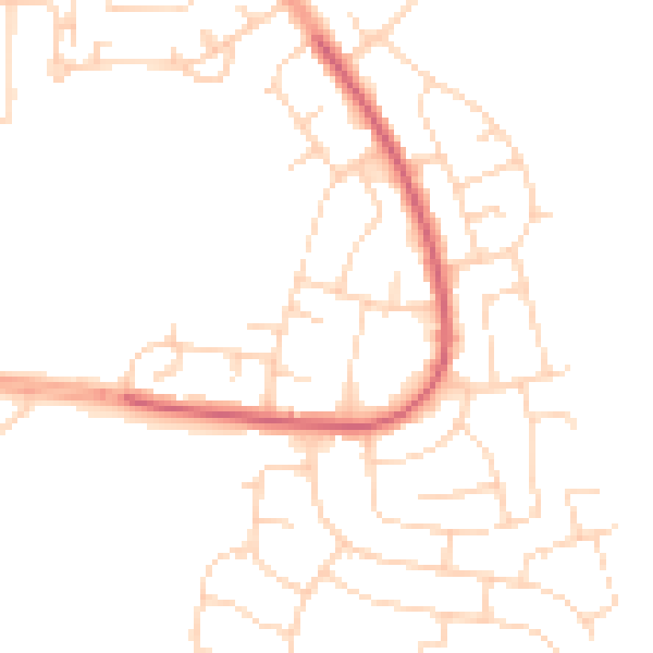 Daytime road noise heatmap for HU9 5BB