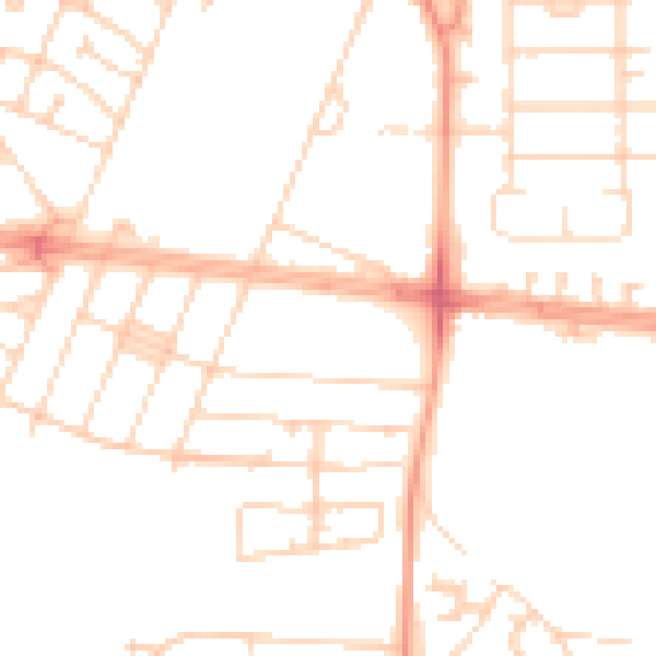 Daytime road noise heatmap for HU9 5DX