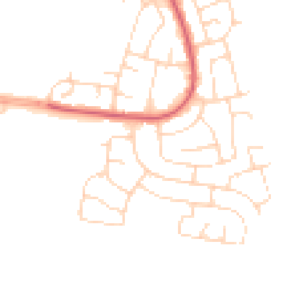 Daytime road noise heatmap for HU9 5EN